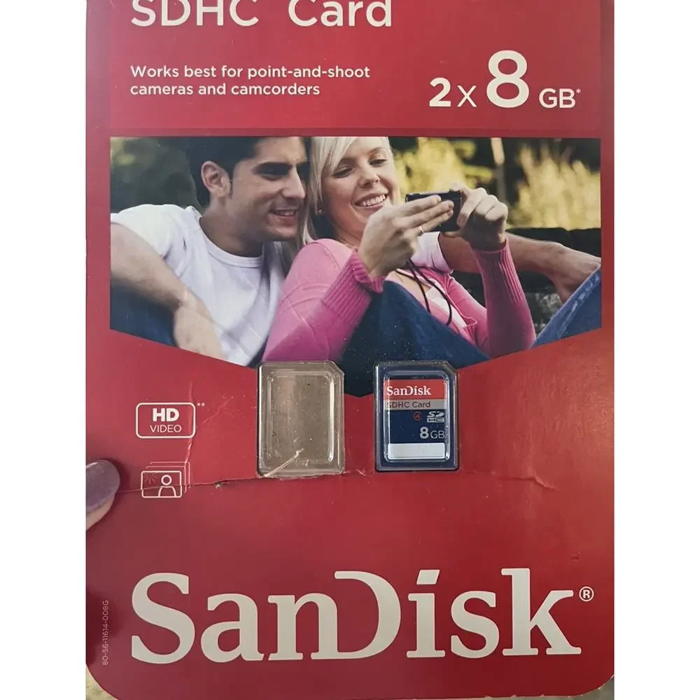 SanDisk 8GB SDHC Memory Card 2 Pk 1 Missing Photos Music Videos And More NEW